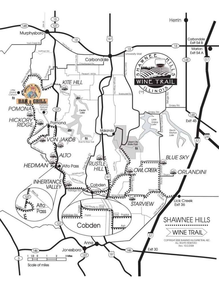 Shawnee Hills Wine Trail Map